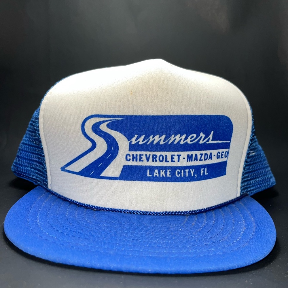 Vintage summers Chevy hat blue, SnapBack, few little marks on the top, one size
